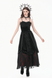 Elegant Lace Cami Top with Beaded Bust and Ruffle Trim