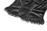 Elegant Lace Cami Top with Beaded Bust and Ruffle Trim