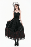 Elegant Lace Cami Top with Beaded Bust and Ruffle Trim