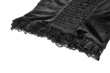 Elegant Lace Cami Top with Beaded Bust and Ruffle Trim
