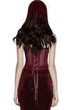 Elegant Lace Up Corset Top with Adjustable Mesh Back