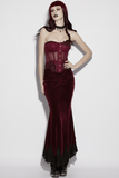 Elegant Lace Up Corset Top with Adjustable Mesh Back