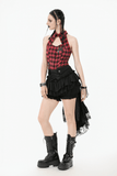 Elegant Layered Tailcoat Ruffle Lantern Shorts for Women