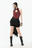 Elegant Layered Tailcoat Ruffle Lantern Shorts for Women