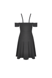 Elegant Off-Shoulder Dress with Crisscross Straps