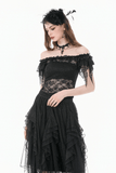 Elegant Off Shoulder Floral Lace Mesh Top for Women