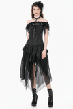 Elegant Overbust Corset with Floral Jacquard Detailing
