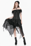 Elegant Overbust Corset with Floral Jacquard Detailing