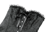 Elegant Overbust Corset with Floral Jacquard Detailing
