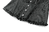 Elegant Overbust Corset with Floral Jacquard Detailing