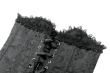 Elegant Overbust Corset with Floral Jacquard Detailing