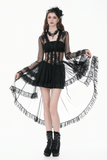 Elegant Sheer Lace Cape with Lace-Up Corset Back
