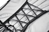 Elegant Sheer Lace Cape with Lace-Up Corset Back