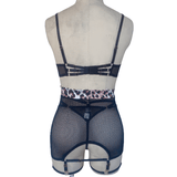 Erotic Leopard Bra Lingerie / Lace Fancy 4-Piece Underwear / Women See Through Intimate Bra Set - EVE's SECRETS