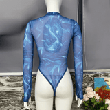 Erotic Women's Long Sleeve Bodysuit / Female Multicolor Clothing / Sexy Skinny Outfits - EVE's SECRETS