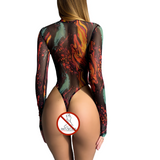 Erotic Women's Long Sleeve Bodycon / Female Multicolor Clothing / Sexy Skinny Outfits - EVE's SECRETS