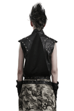 Fashionable Gothic Vest for Men with Rivets and Buckles