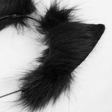 Coiffe d'oreilles de chat en fausse fourrure gothique / Accessoires de tête sexy pour femmes
