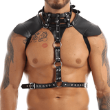 Faux Leather Body Chest Harness / Slim Fit Top Harness / Male Cosplay Costume Bondage