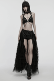 Faux Leather Punk Body Harness with Rings and Chains