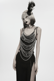 Feather Spider Web Rhinestone Chain Masquerade Mask