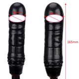 Female Black Huge Inflatable Dildo / Adult Fake Penis with Pump for Masturbation - EVE's SECRETS