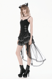 Female Corset Cami Top with Lace and Buckle Detail
