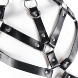 Female PU Leather Suspenders Garter Belt / Women's Punk Body Harness Underwear - EVE's SECRETS