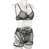 Fishnet Lingerie Set for Women / See-through Underwear