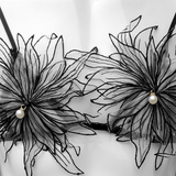Floral Lingerie Set for Men / Erotic Mesh Underwear / Sheer Bra Top with G-strings - EVE's SECRETS