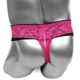 Floral Thong Panties With Penis Pouch / Sexy Soft Male Underwear with Low-Rise - EVE's SECRETS