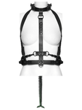 Futuristic Back Tail Harness with Chains and Lockets
