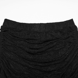 Goth Lace Pleated Wide Leg Pants with Side Ties for Her