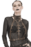 Gothic Body Harness Adorned with Metal Chains