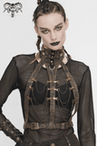 Gothic Body Harness Adorned with Metal Chains