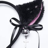 Gothic Cat Ear and Tail Kit with Studs and Jingle Bells