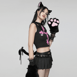 Gothic Cat Ear and Tail Kit with Studs and Jingle Bells