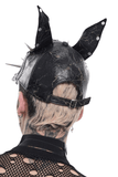 Gothic Cat Ear Spiked Cap With Studded Chains