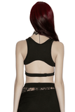 Gothic Clip Hem Tank Top with Cutout Adjustable Back
