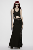Gothic Clip Hem Tank Top with Cutout Adjustable Back