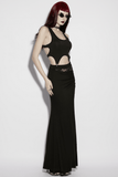 Gothic Clip Hem Tank Top with Cutout Adjustable Back