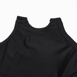Gothic Clip Hem Tank Top with Cutout Adjustable Back