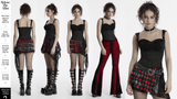 Gothic Corset Cami with Adjustable Straps and Front Zipper