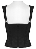 Gothic Corset Cami with Adjustable Straps and Front Zipper