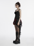 Gothic Corset Cami with Adjustable Straps and Front Zipper