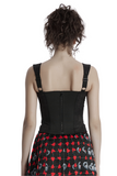 Gothic Corset Cami with Adjustable Straps and Front Zipper
