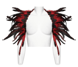 Gothic Feathered Shoulder Accessory for Women