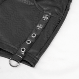 Gothic Garter Belt Shorts with Removable Mesh Socks