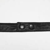 Gothic Halter Dress with Lace-Up Waist and Side Zip Cut