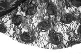 Gothic Lace Asymmetric Top: 3D Floral Detail Ladies Top